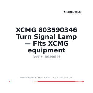 XCMG 803590346 Lighting | Stocked in BC, Ships Canada-Wide