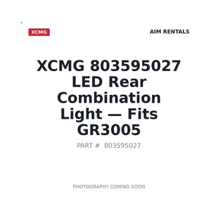 XCMG 803595027 Lighting | Fits XCMG GR3005 | Stocked in BC, Ships Canada-Wide