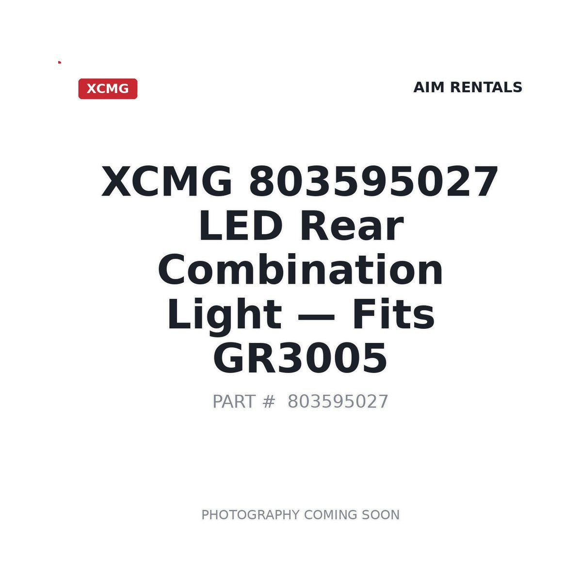 803595027 XCMG Lighting