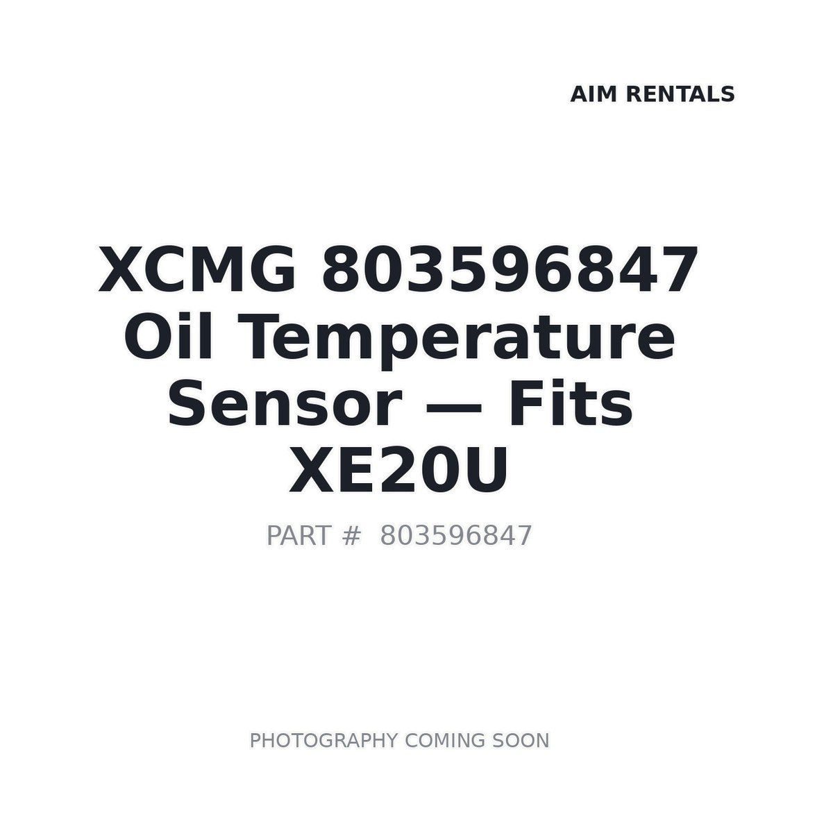 803596847 XCMG Sensors