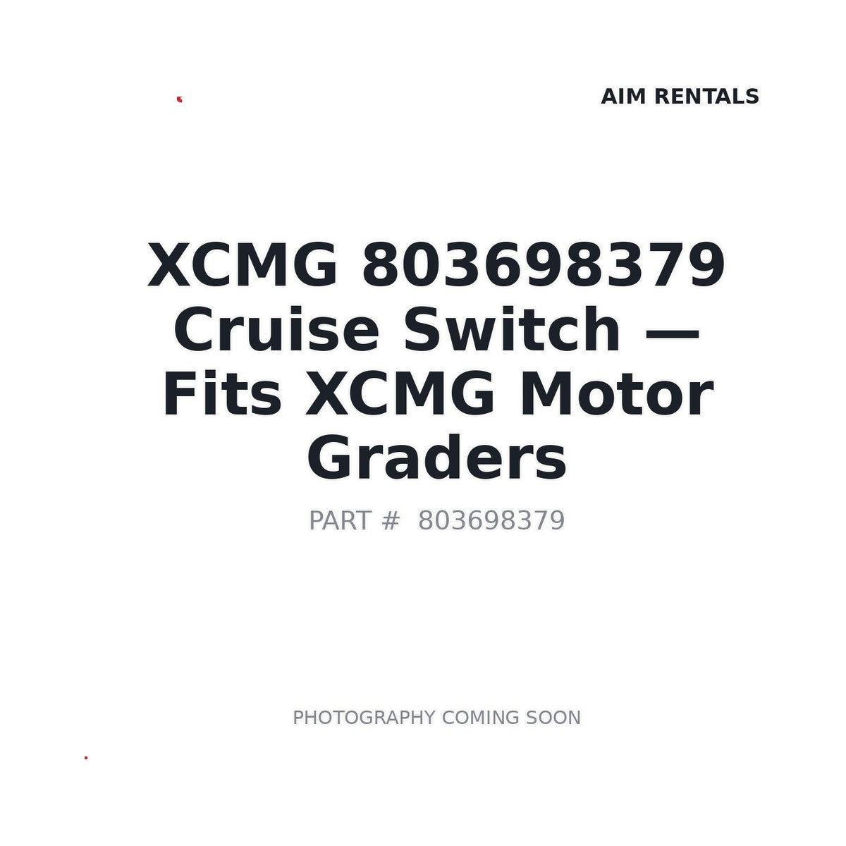 803698379 XCMG Switches