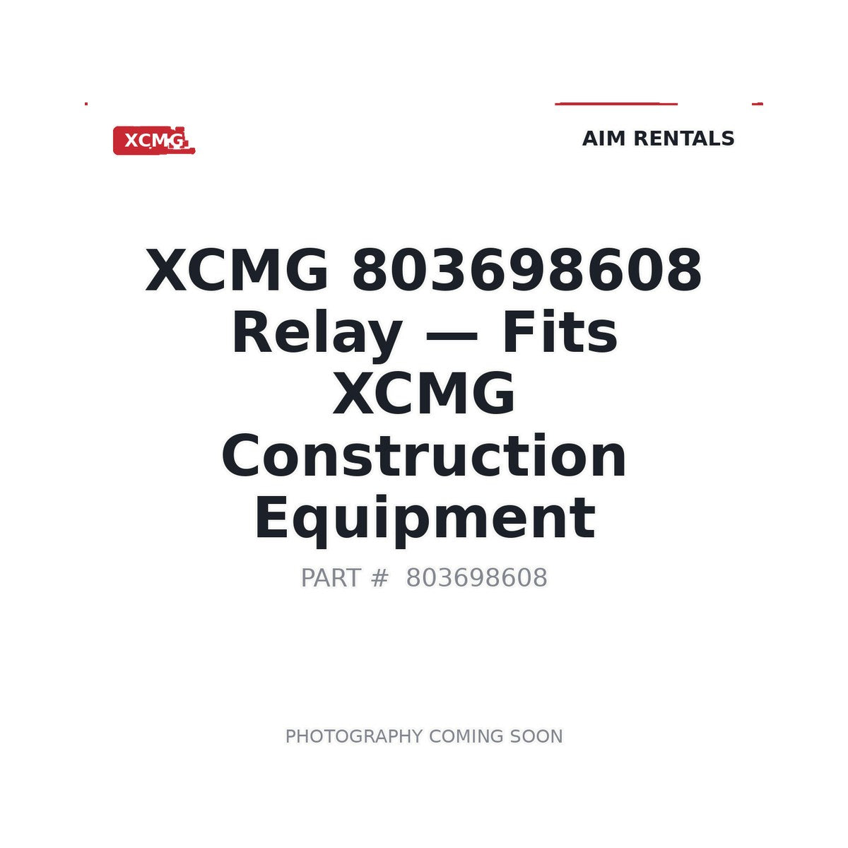 803698608 XCMG Electrical Relays