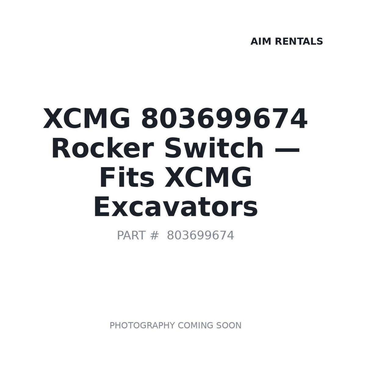 803699674 XCMG Switches