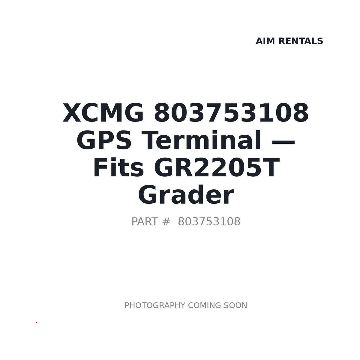 803753108 XCMG Telematics Modules