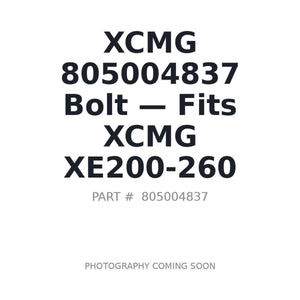 XCMG 805004837 Bolts . Fits XE200-260 | Stocked in BC, Ships Canada-Wide