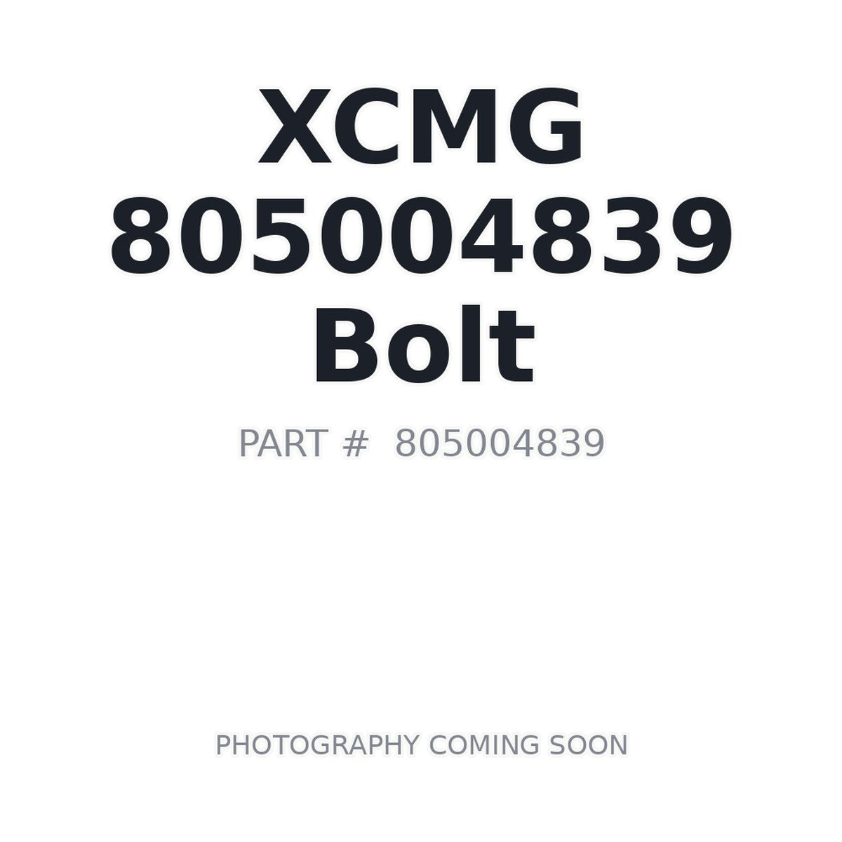 805004839 XCMG Bolt