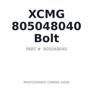XCMG 805048040 Bolt | Stocked in BC, Ships Canada-Wide