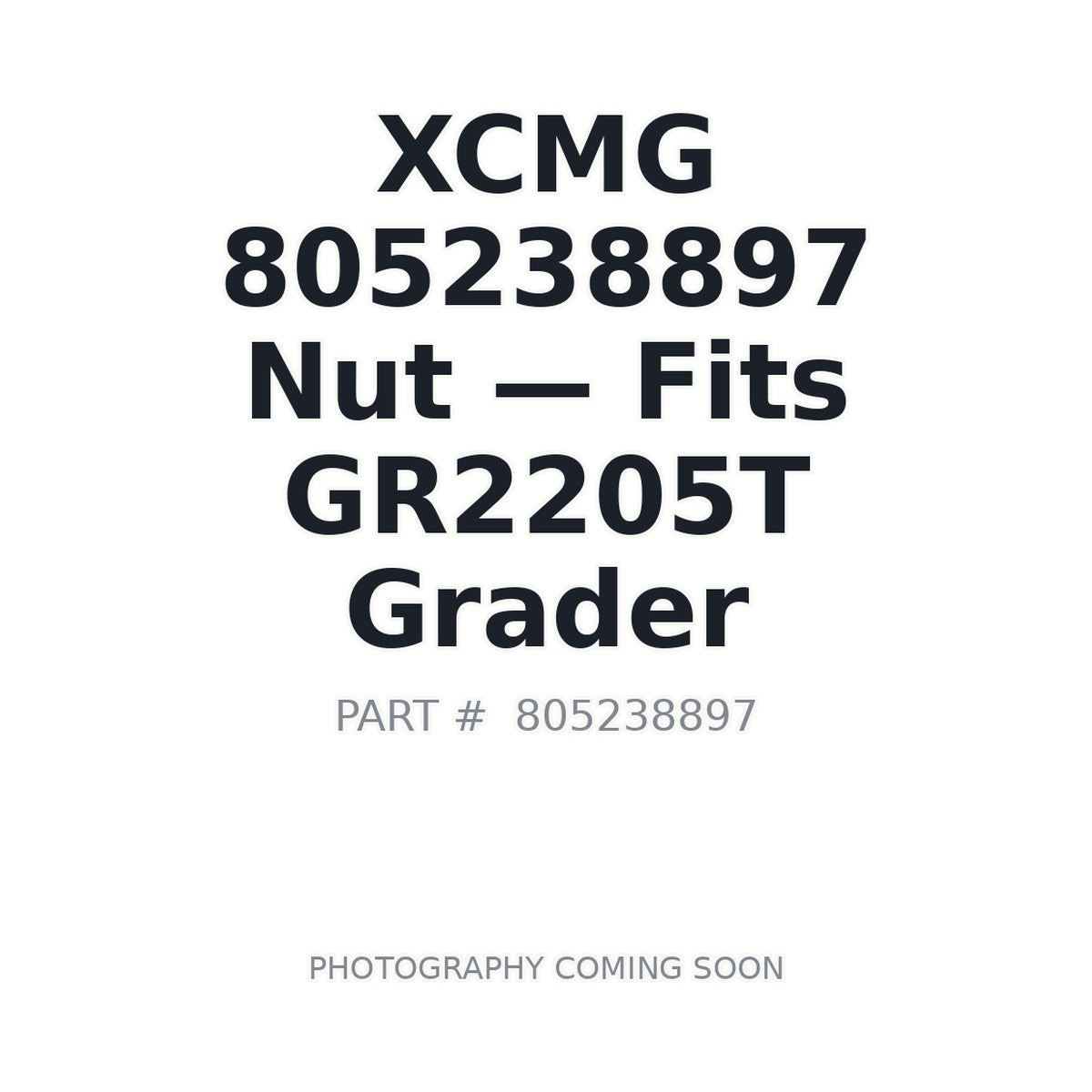 805238897 XCMG Nuts