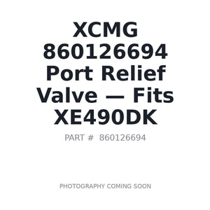 XCMG 860126694 Hydraulic Valves | Fits XCMG XE490DK | Stocked in BC, Ships Canada-Wide