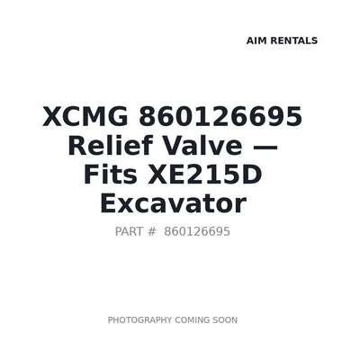 860126695 XCMG Hydraulic Valves