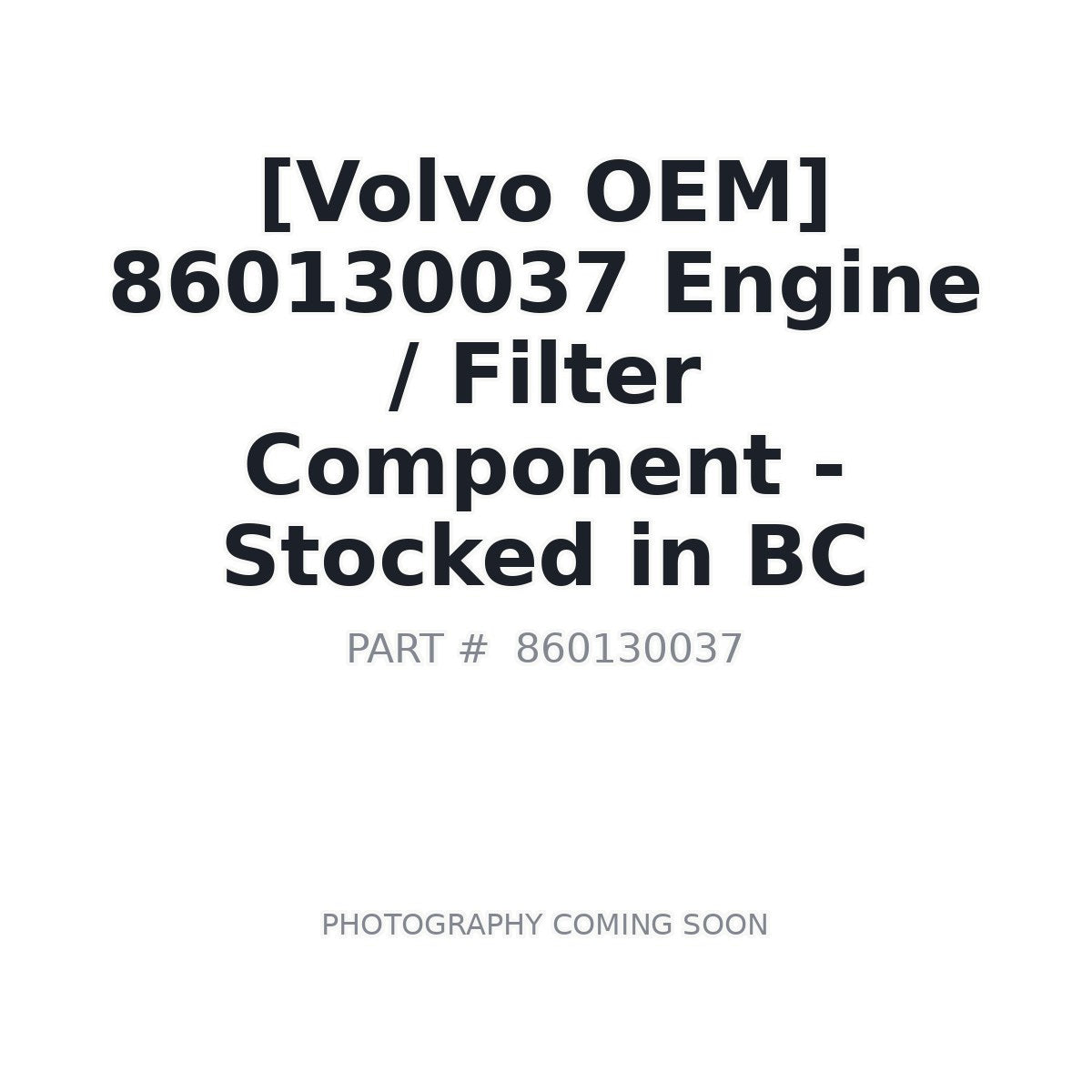 860130037 Volvo Engine