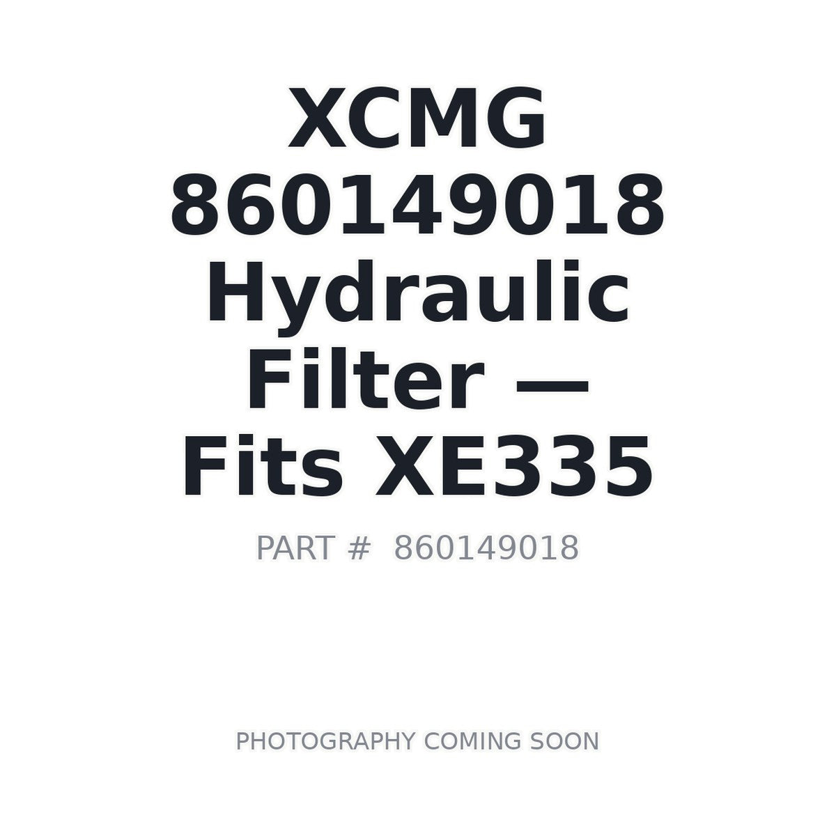 860149018 XCMG Filters