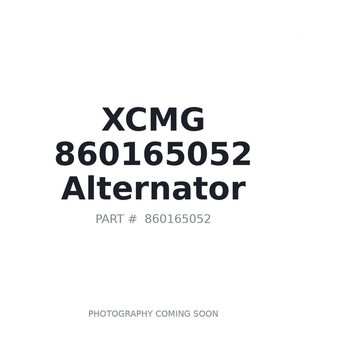 860165052 XCMG Alternator