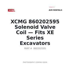 XCMG 860202595 Solenoid Coils | Fits XCMG XE80, XCMG XE135 | Stocked in BC, Ships Canada-Wide