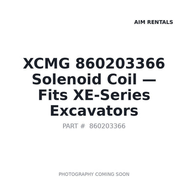 860203366 XCMG Hydraulic Solenoids . Fits XE-Series Excavators