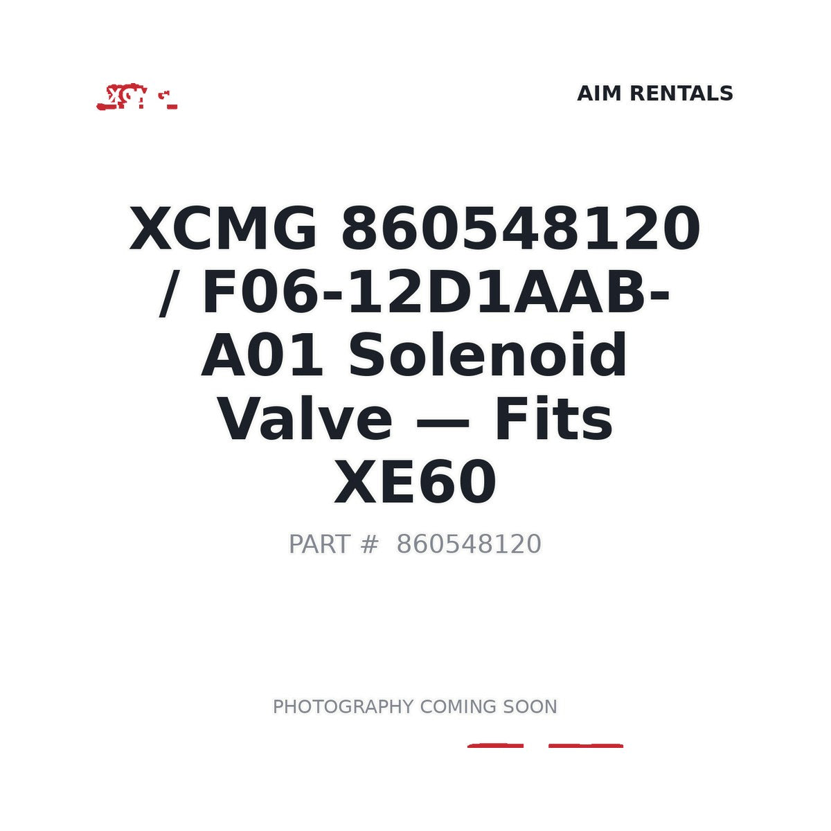 860548120 / F06-12D1AAB-A01 XCMG Hydraulic Valves
