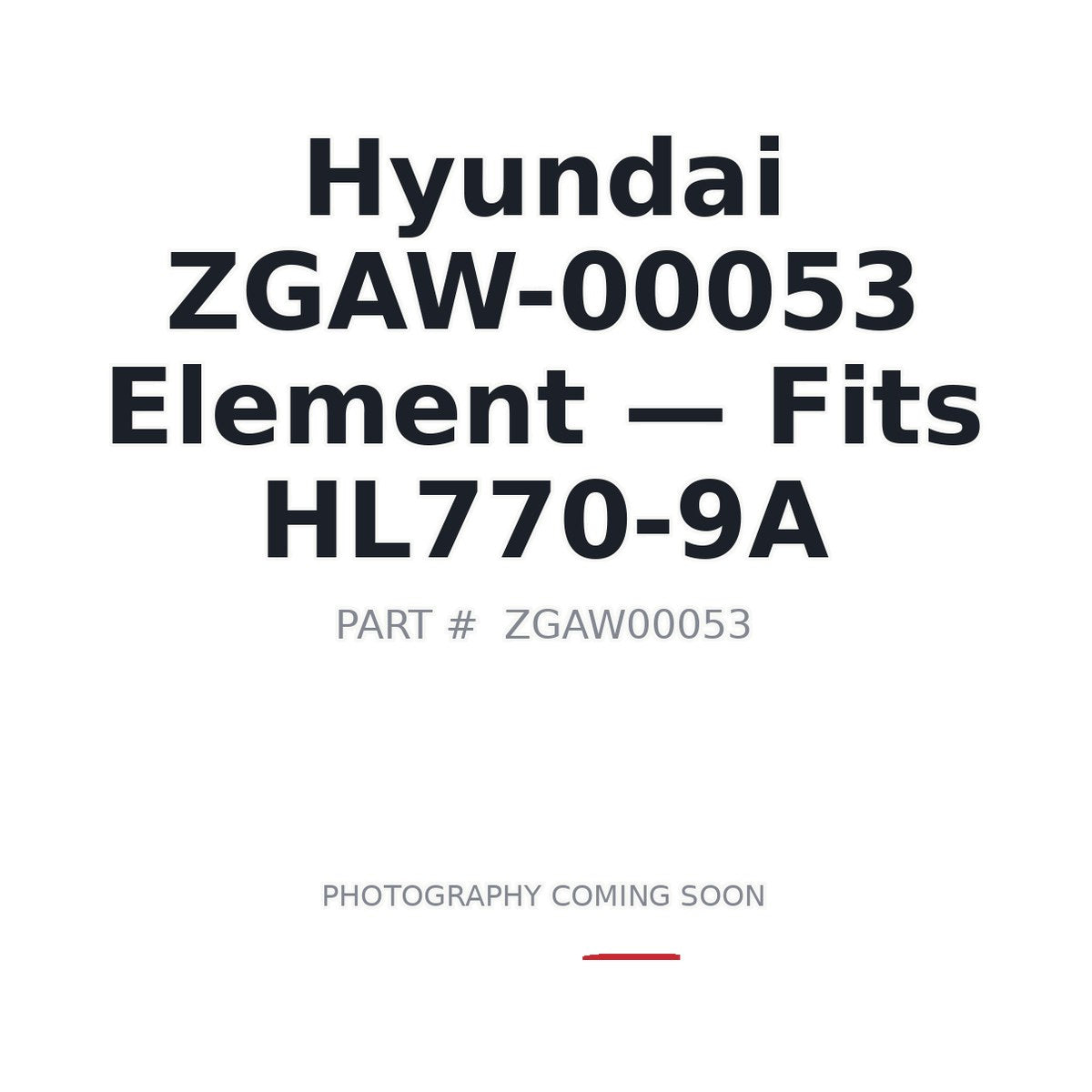 ZGAW-00053 Hyundai Axle Oil Cooling Filter Element
