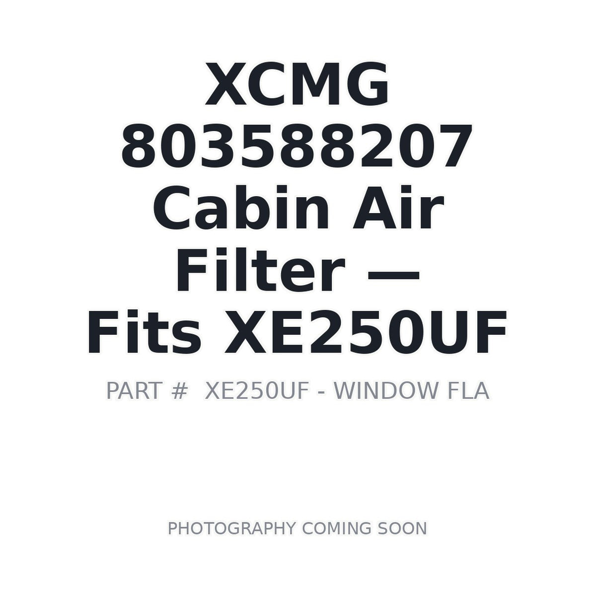 803588207 XCMG Filters